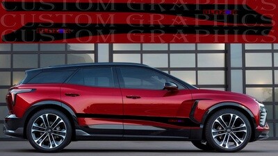 Pair of Sport Side Stripes Decal Sticker Vinyl Compatible with Blazer EV 2024