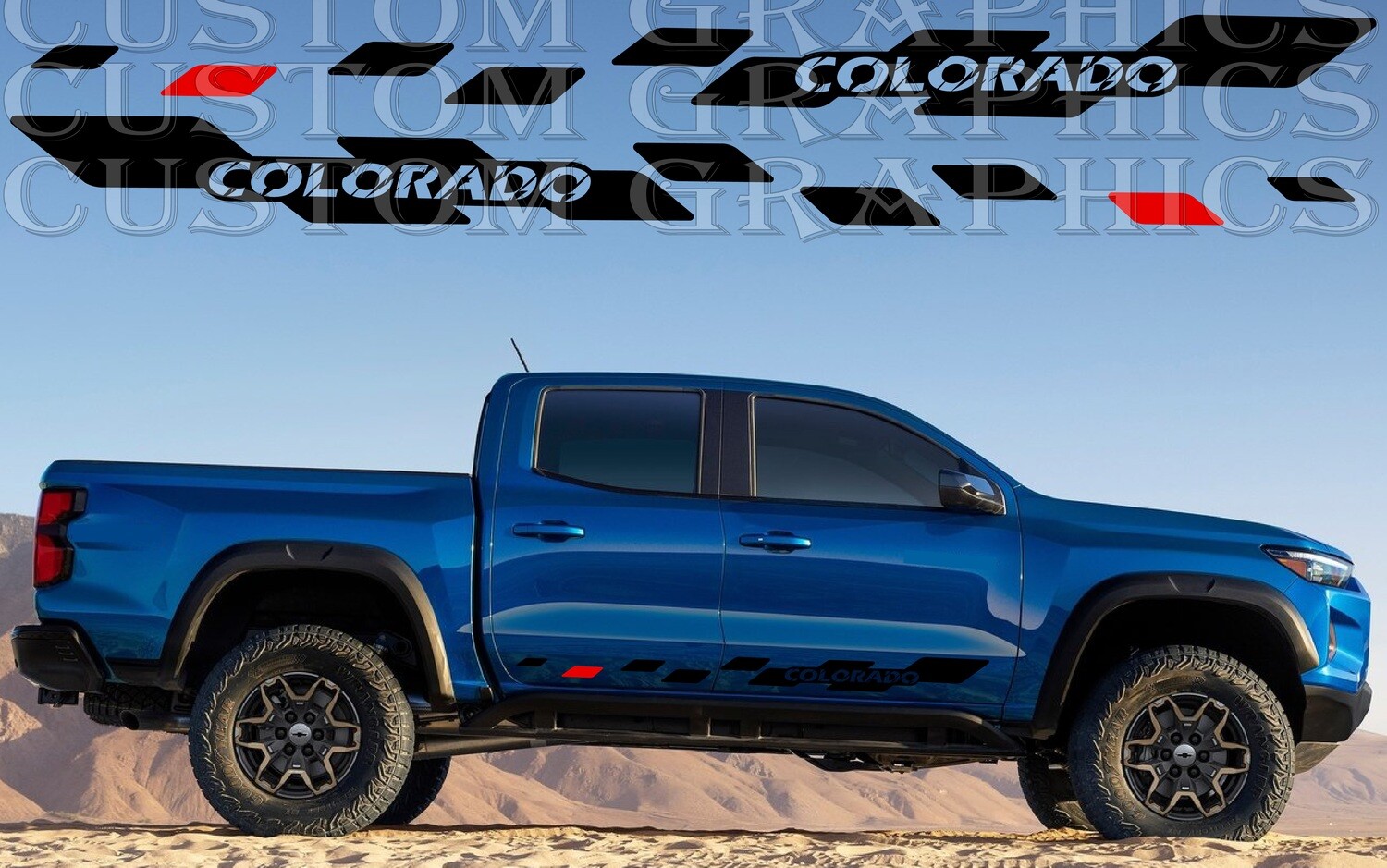 Sport Sticker Decal Side Door Stripes Compatible with Colorado ZR2