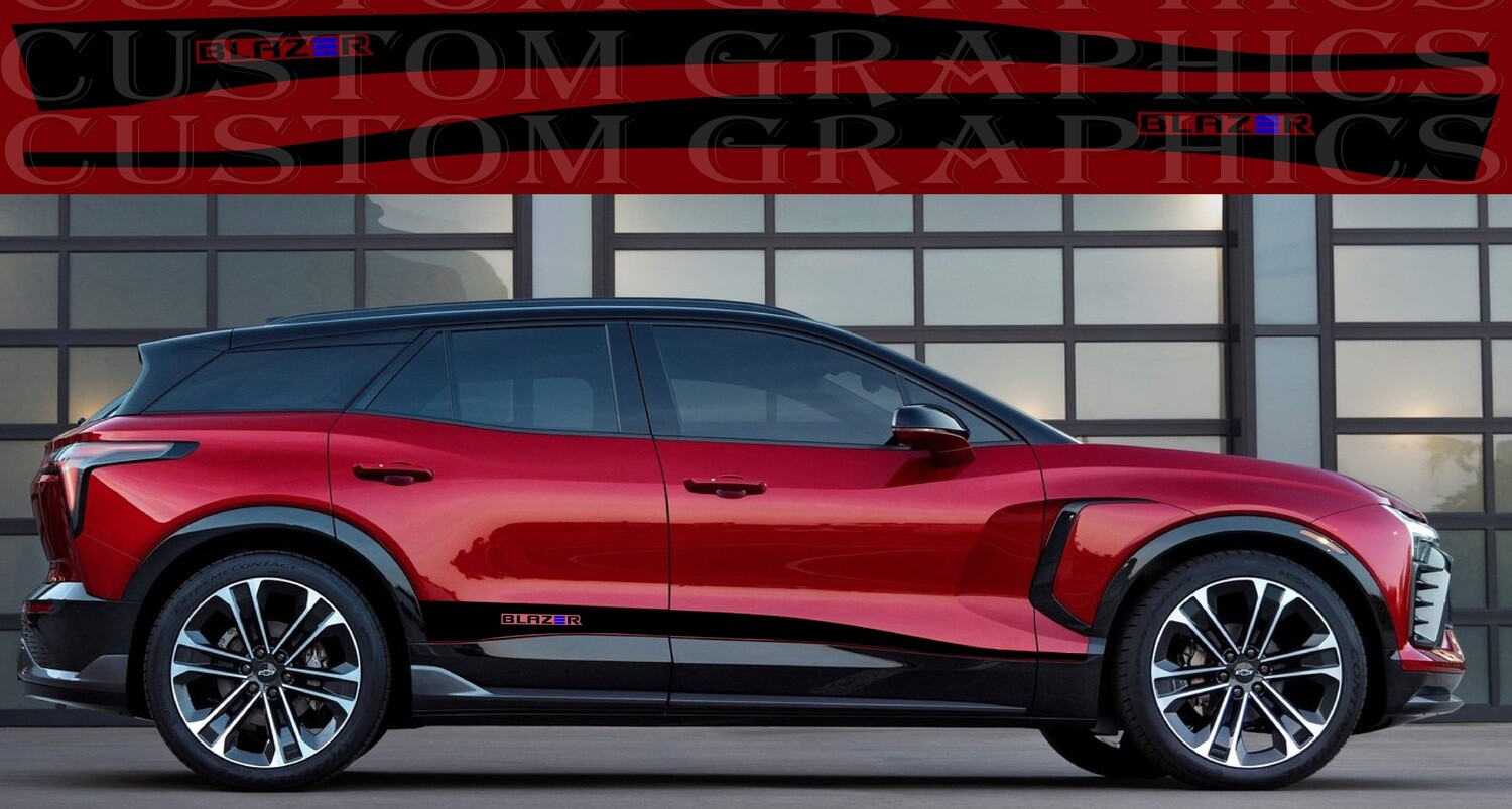 2x body decals side stripes Compatible with Blazer EV 2024