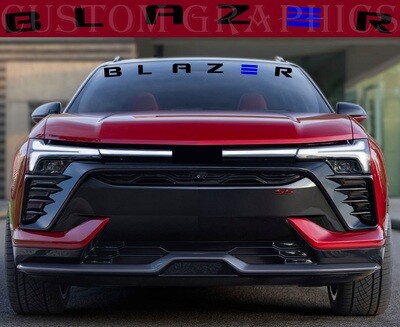 Front glass Custom Auto Vinyl Graphics Compatible with Blazer EV 2024