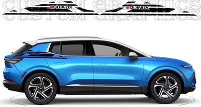 2x body decals side stripe sticker logo Compatible with Equinox EV 2024