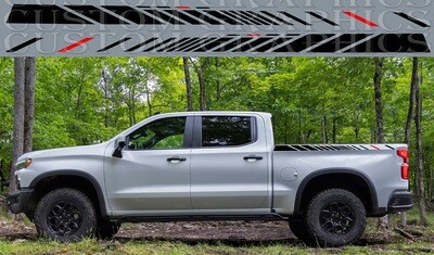 Vinyl Decal Custom Stickers Graphic kit Compatible with Silverado ZR2 Bison 2023