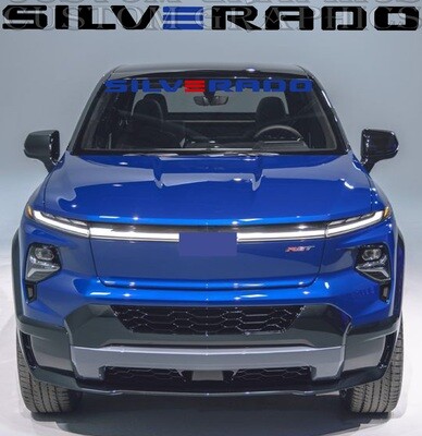 Front glass Revamp Your Ride with Vinyl Auto Decals Compatible with silverado ev rst