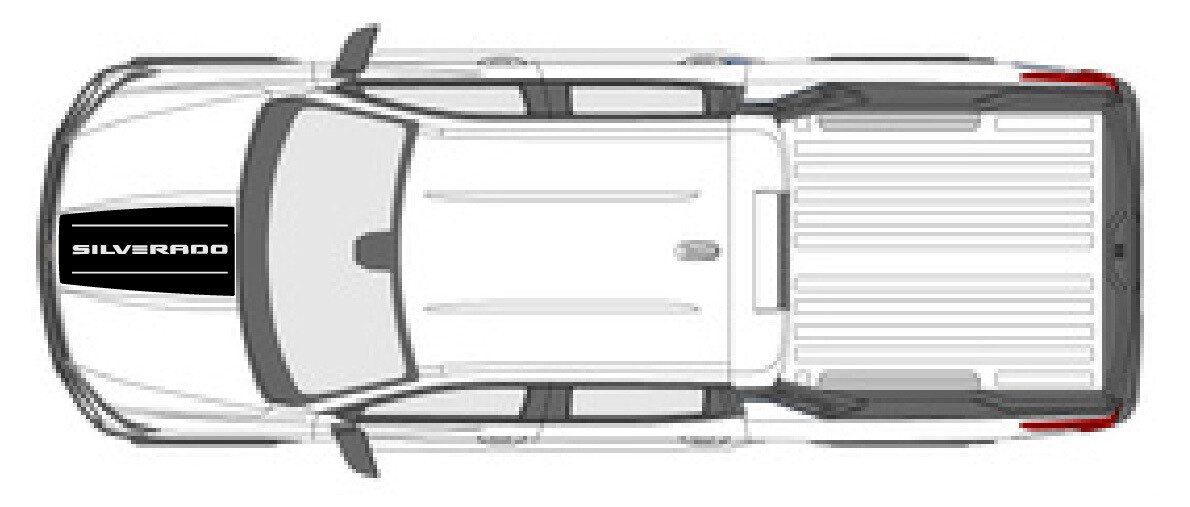 Hood Stickers Decal Stripe body kit Compatible with silverado ev rst