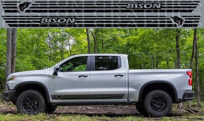 Hit the Road in Style: Vinyl Stickers for Cars Compatible with Silverado ZR2 Bison 2023