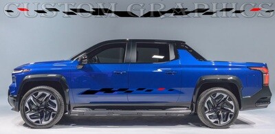 Pair of Sport Side Stripes Decal Sticker Vinyl Compatible with silverado ev rst