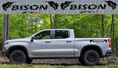 Pair of Sport Side Stripes Decal Sticker Vinyl Compatible with Silverado ZR2 Bison 2023