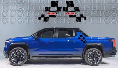 Sport Sticker Decal Side Door Stripes Compatible with silverado ev rst