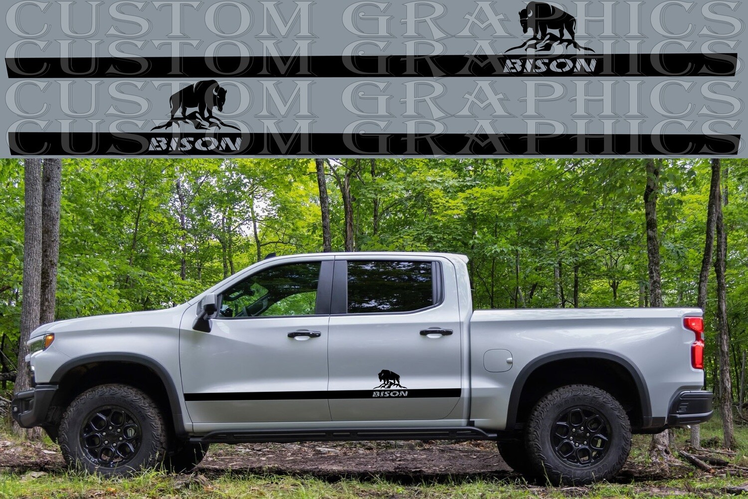 Stick and Drive: Premium Car Vinyl Graphics Compatible with Silverado ZR2 Bison 2023