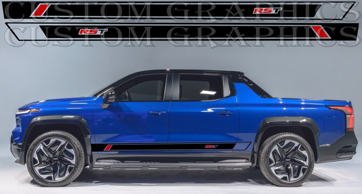 Sport Side door sticker racing design Compatible with silverado ev rst