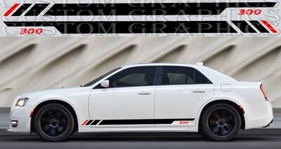 Sport Side door sticker racing design Compatible with 300C