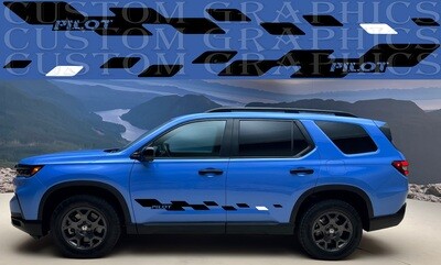Pair of Sport Side Stripes Decal Sticker Vinyl Compatible with Honda Pilot 2023