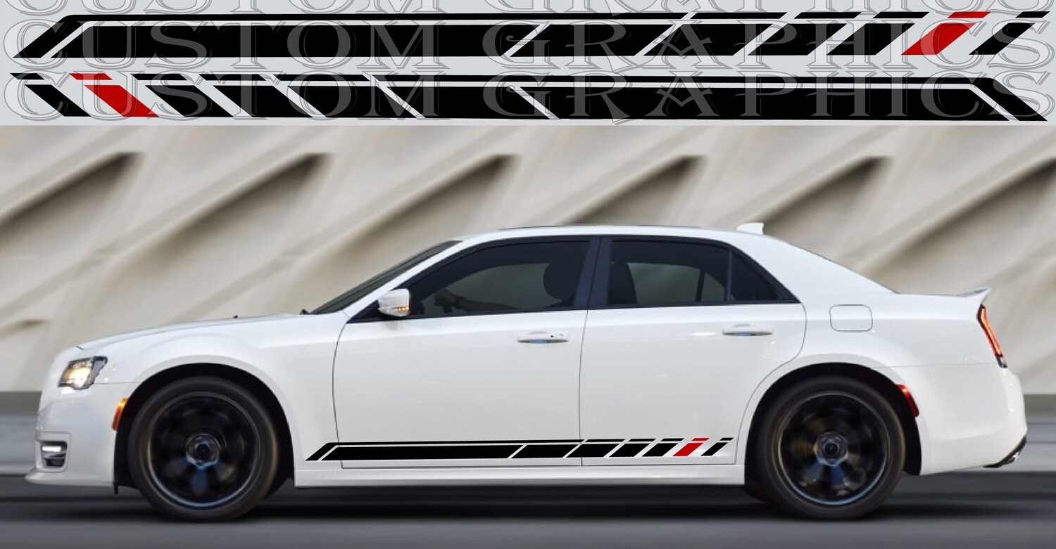 Side Door Stripe Custom kit Stickers Set Kit Compatible with 300C