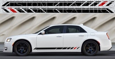 Side Door Stripe Custom kit Stickers Set Kit Compatible with 300C