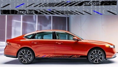 2X Side door stripe vinyl decal graphic sticker Kit Compatible with  accord hybrid 2023