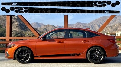 Hit the Road in Style: Vinyl Stickers for Cars Compatible with Civic Si 2023
