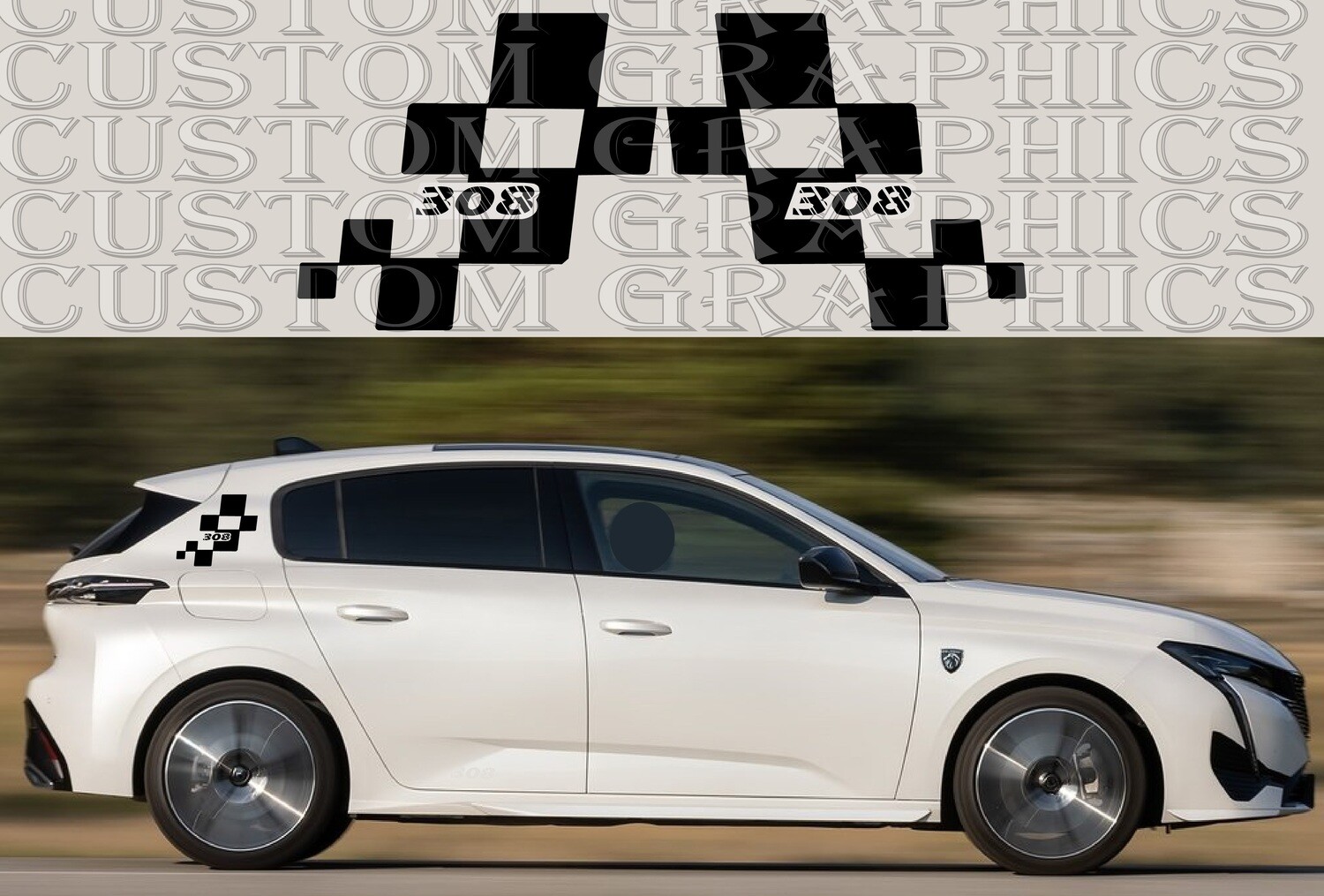 Custom Auto Vinyl Graphics Compatible with 308 SW 2022