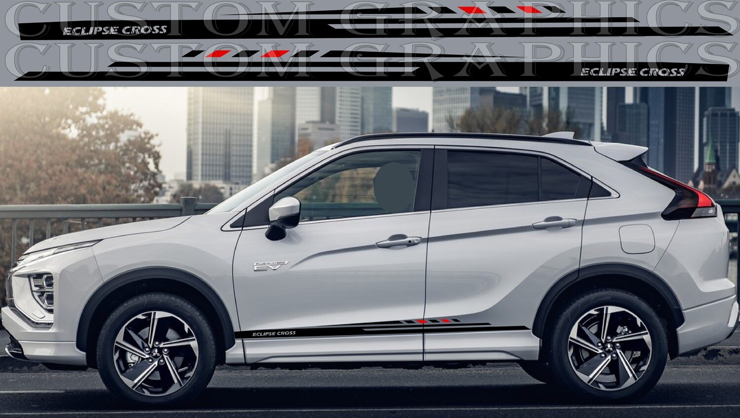Custom Auto Vinyl Graphics Compatible with Eclipse Cross 2022