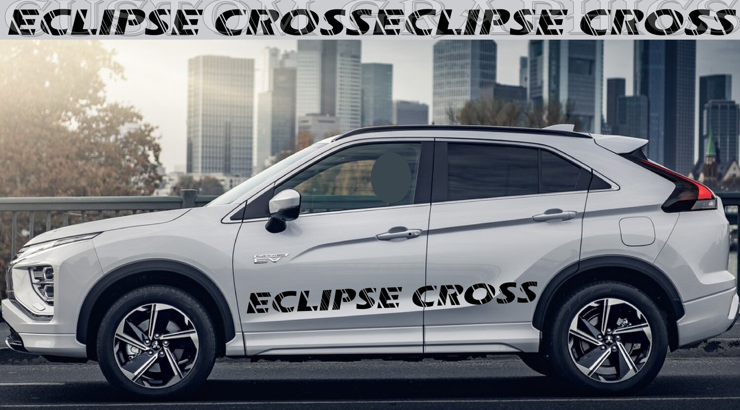 2x body decals side stripe sticker Compatible with Eclipse Cross 2022