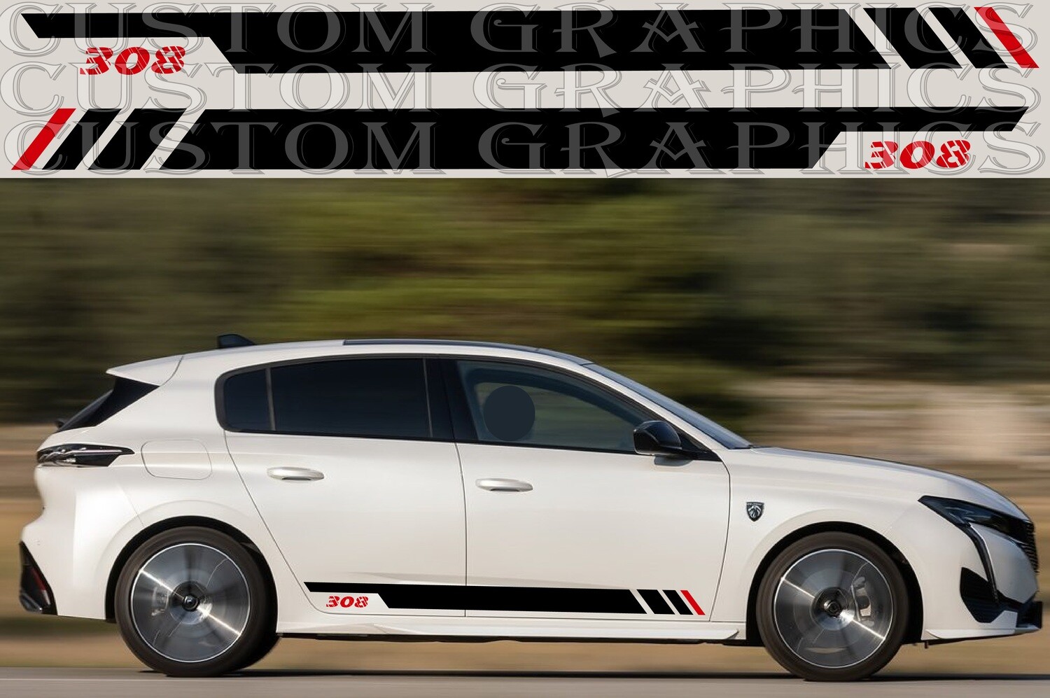 Side Door Stripe Custom kit Stickers Set Kit Compatible with 308 SW 2022