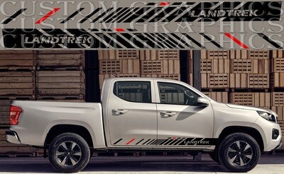 2X Side door stripe vinyl decal graphic sticker Kit Compatible with Landtrek 2021