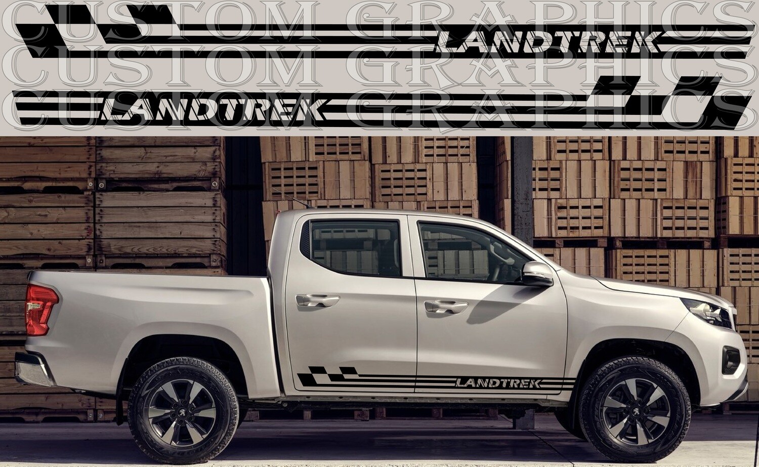 2x body decals side stripe sticker Compatible with Landtrek 2021