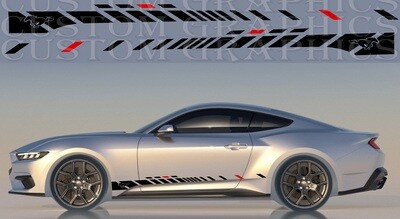 Set of Stickers Decal Stripe body kit Compatible with Mustang GT 2024