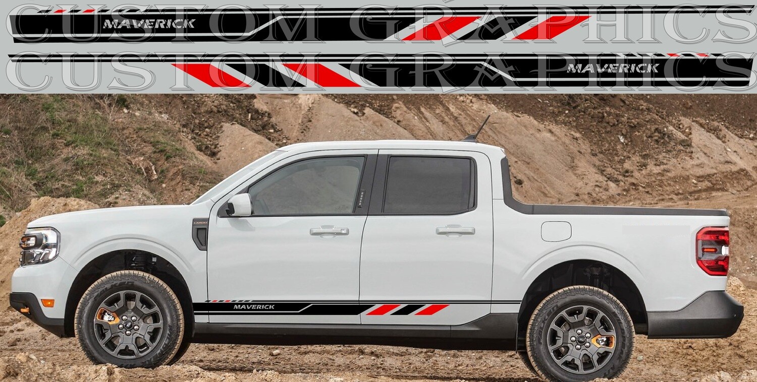 Side Door Stripe Custom kit Stickers Set Kit Compatible with Maverick Tremor 2023