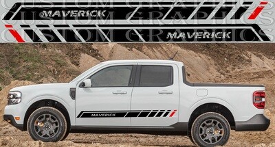 Set of Stickers Decal Stripe body kit Compatible with Maverick Tremor 2023