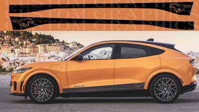 2X Side door stripe vinyl Compatible with Mustang Mach E GT 2021