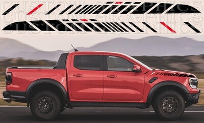 Set of Racing Side Stripes Decal Sticker Compatible with Ranger Raptor 2023