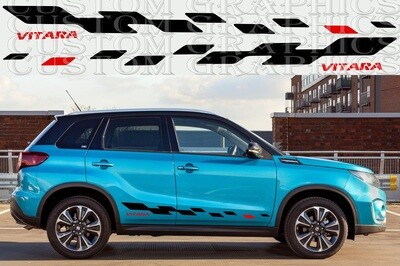 Side Door Stripe Custom kit Stickers Set Kit Compatible with Vitara Hybrid 2020
