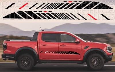 Sport Sticker Decal Side Door Stripes Compatible with Ranger Raptor 2023