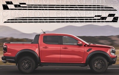 Side Door Stripe Custom kit Stickers Set Kit Compatible with Ranger Raptor 2023