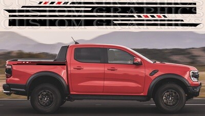 Sport Side door sticker racing design Compatible with Ranger Raptor 2023