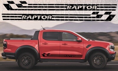 2x body decals side stripe sticker Compatible with Ranger Raptor 2023