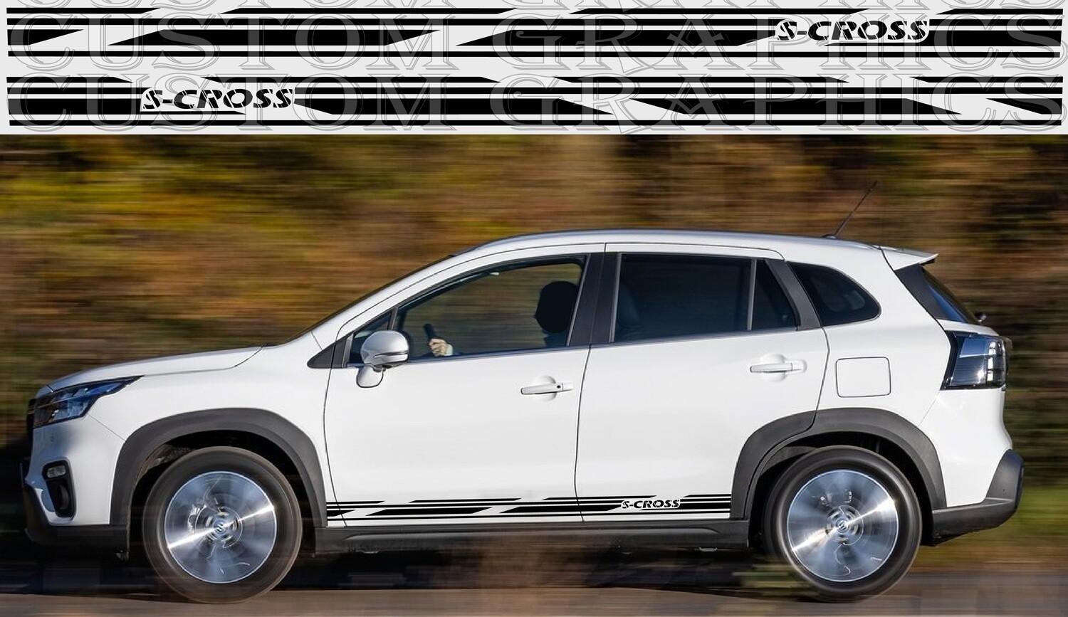 Stick and Drive: Premium Car Vinyl Graphics Compatible with S-Cross 2022
