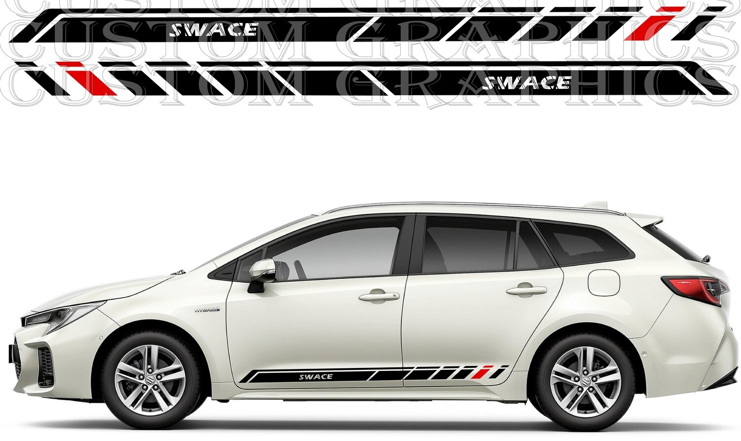 Side Stripe Decal Graphic Sticker Kit Compatible with Swace 2021