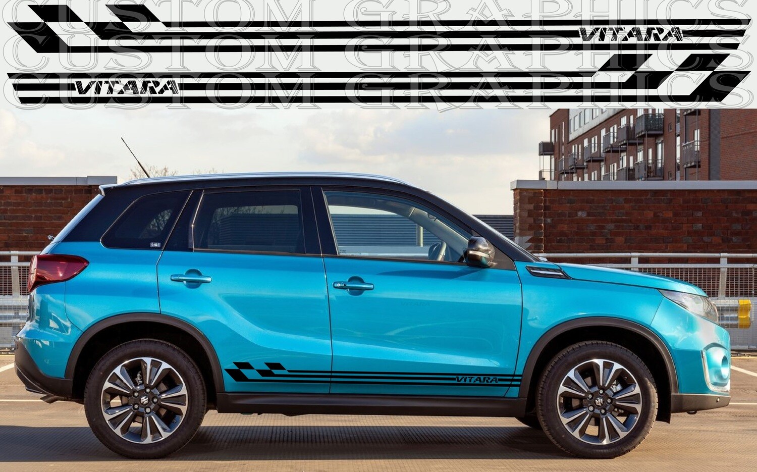 Vinyl Decal Custom Stickers Graphic kit Compatible with Vitara Hybrid 2020