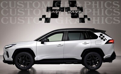 Decal Graphic Sticker Door Sport Stripe Kit Compatible with RAV4 GR Sport 2023