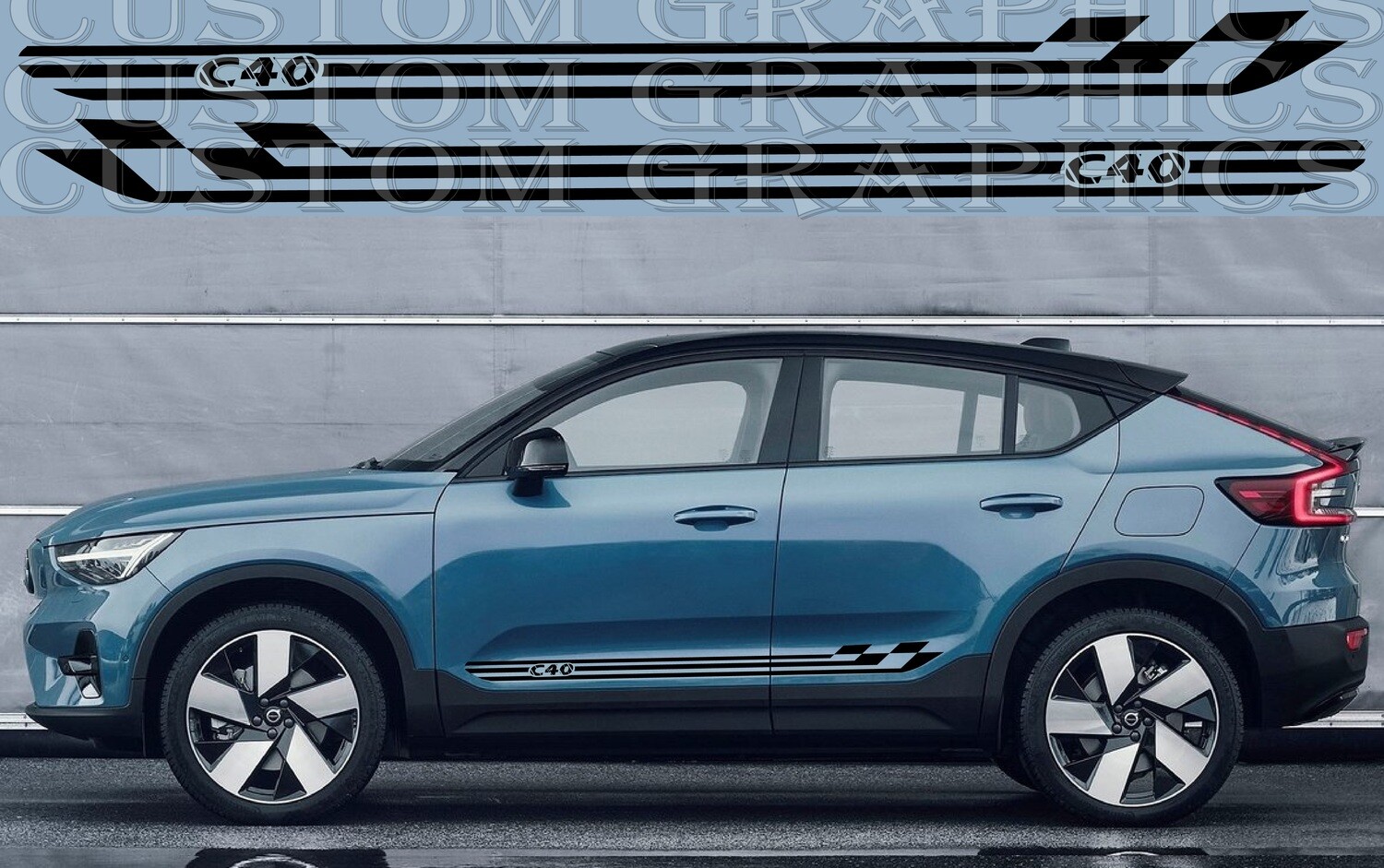 Vinyl Decals for Your Ride Compatible with C40 Recharge 2022