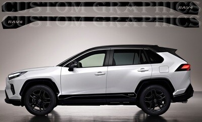 Side door vinyl decal sticker Compatible with RAV4 GR Sport 2023