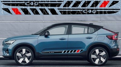 Side Door Stripe Custom kit Stickers Set Kit Compatible with C40 Recharge 2022