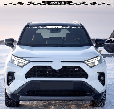 Front Glass Decal Graphic Sticker Sport Stripe Compatible with RAV4 GR Sport 2023