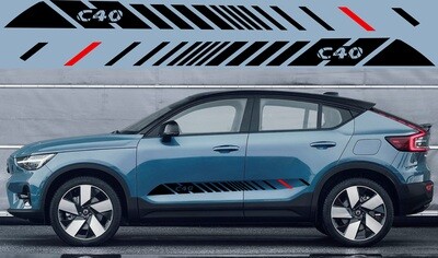 Car decals Compatible with Volvo C40 Recharge 2022