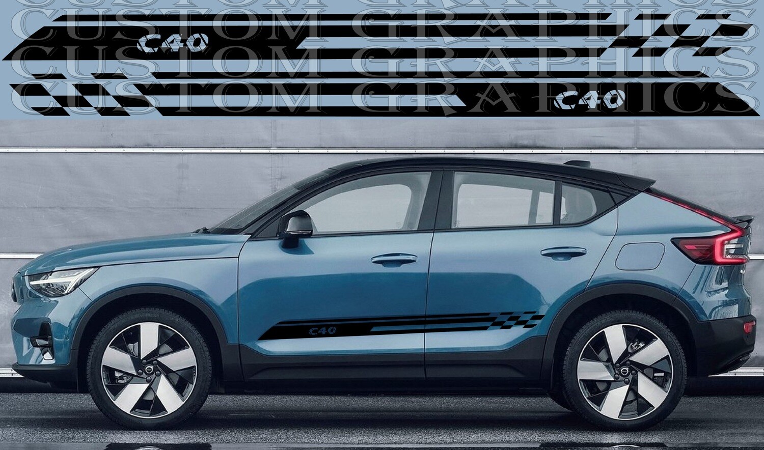 Custom Auto Vinyl Graphics Compatible with C40 Recharge 2022