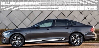 Set of Racing Side Stripes Decal Sticker Graphic Compatible with S90 2020