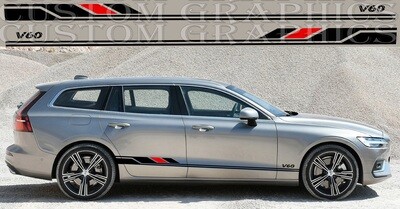Decal Graphic Sticker Door Sport Stripe Kit Compatible with V60 2019