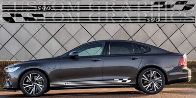 Set of Stickers Decal Stripe body kit Compatible with S90 2020