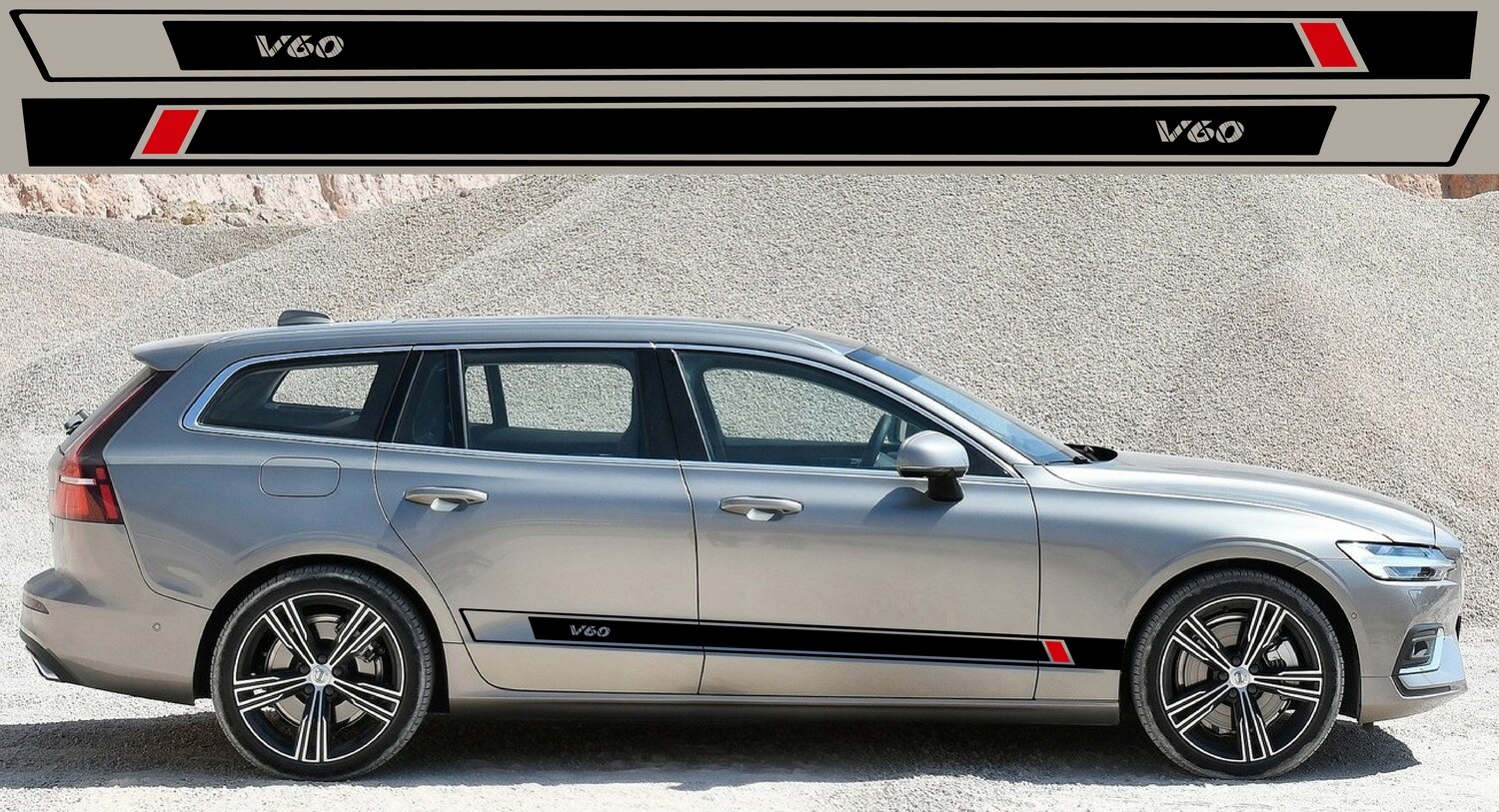 Side Door Stripe Custom kit Stickers Set Kit Compatible with V60 2019